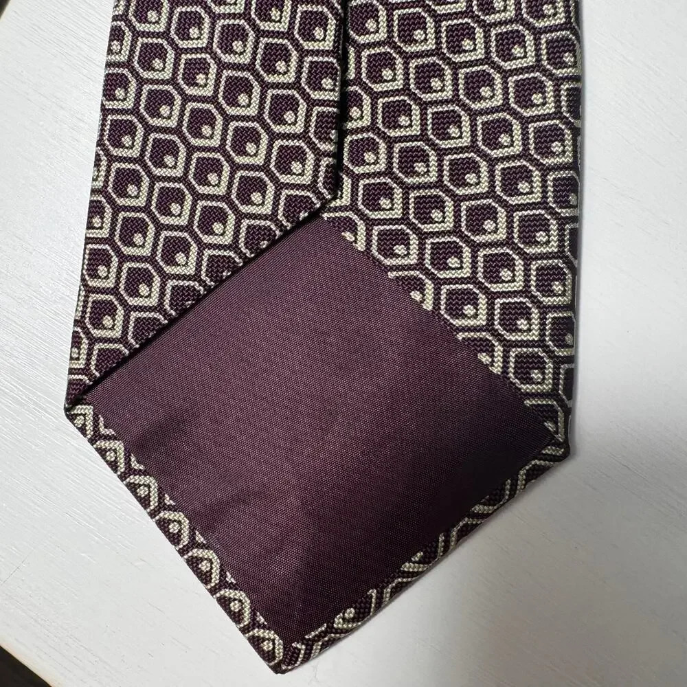 Polo by Ralph Lauren Geometric honeycomb desing/points  red/purple‎ Tie - Picture 4 of 7